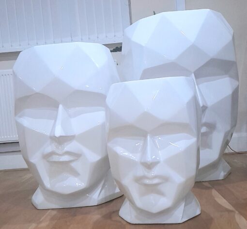 group of talking heads planters by aceplanter.co.uk