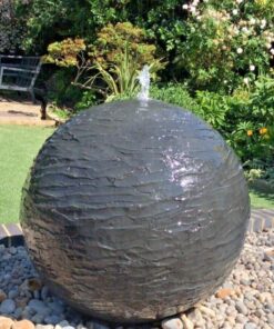 fiberglass water feature in grey