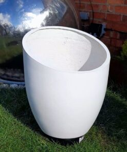 the epsilon fiberglass planter on grass