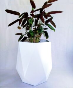 diamonific diamond shape medium sized fiberglass planter