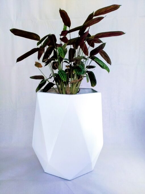 diamonific diamond shape medium sized fiberglass planter