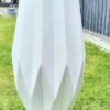 white tall diamond shape planter