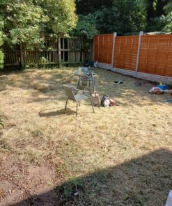 picture of garden after the clear up with fence panels